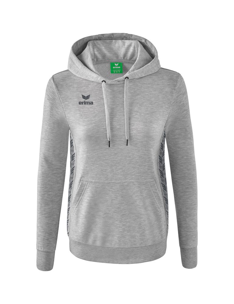 Erima Essential Team Hoody - light greymelange/slate grey