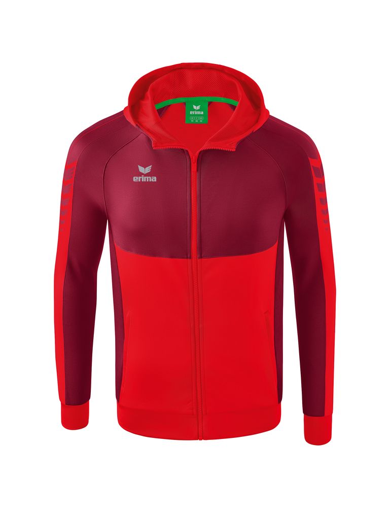 Erima Six Wings Training Jacket With Hood - red/bordeaux