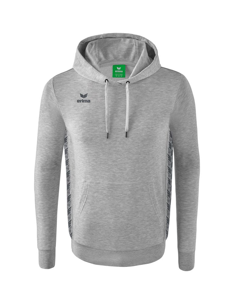 Erima Essential Team Hoody - light greymelange/slate grey