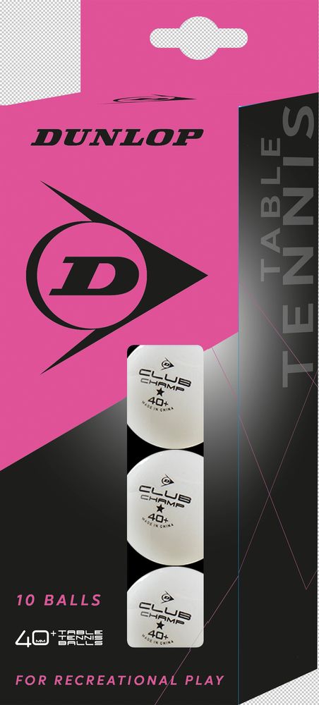 Dunlop 40+ 10 Ball Weiß - white
