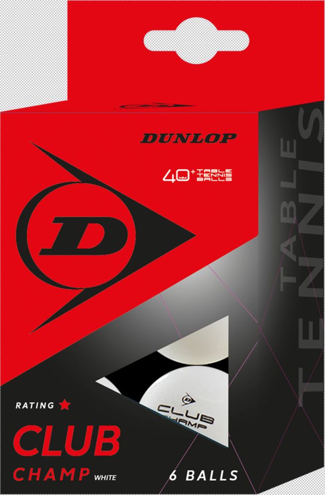 Dunlop 40+ Club Champ 6 Ball Weiß - white