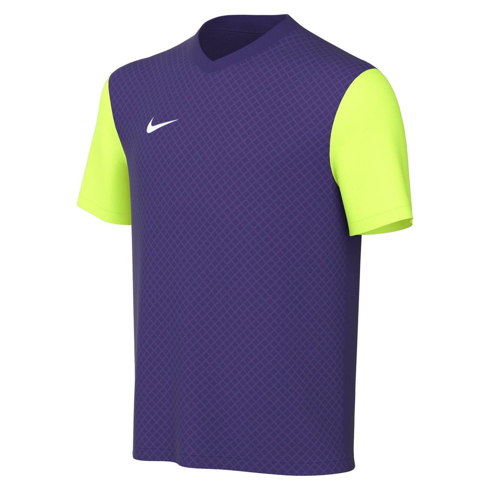 Nike Dri-FIT Tiempo Premier 2 Kurzarm-Fußballtrikot für ältere Kinder - Court Purple / Volt