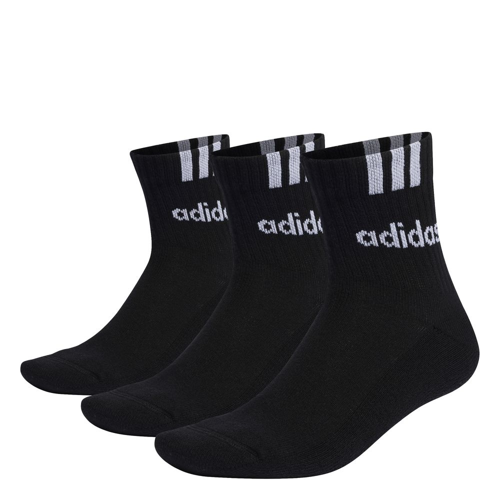 adidas Kinder 3-Streifen Linear Half-Crew Cushioned Socken, 3 Paar