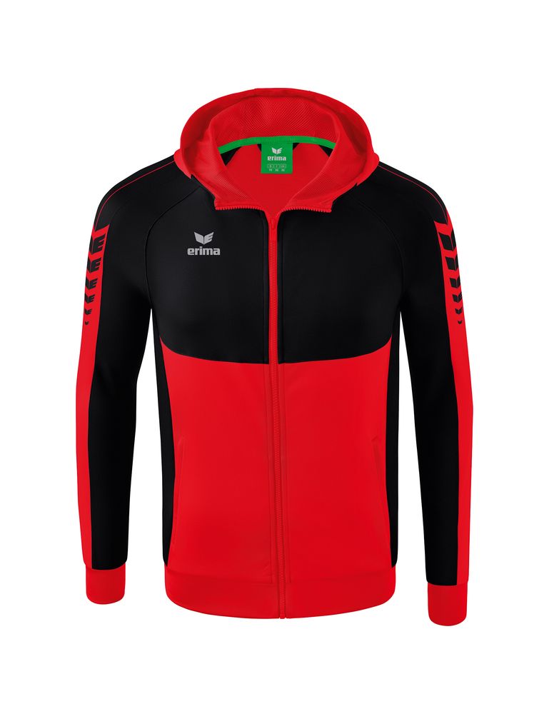 Erima Six Wings Training Jacket With Hood - red/black