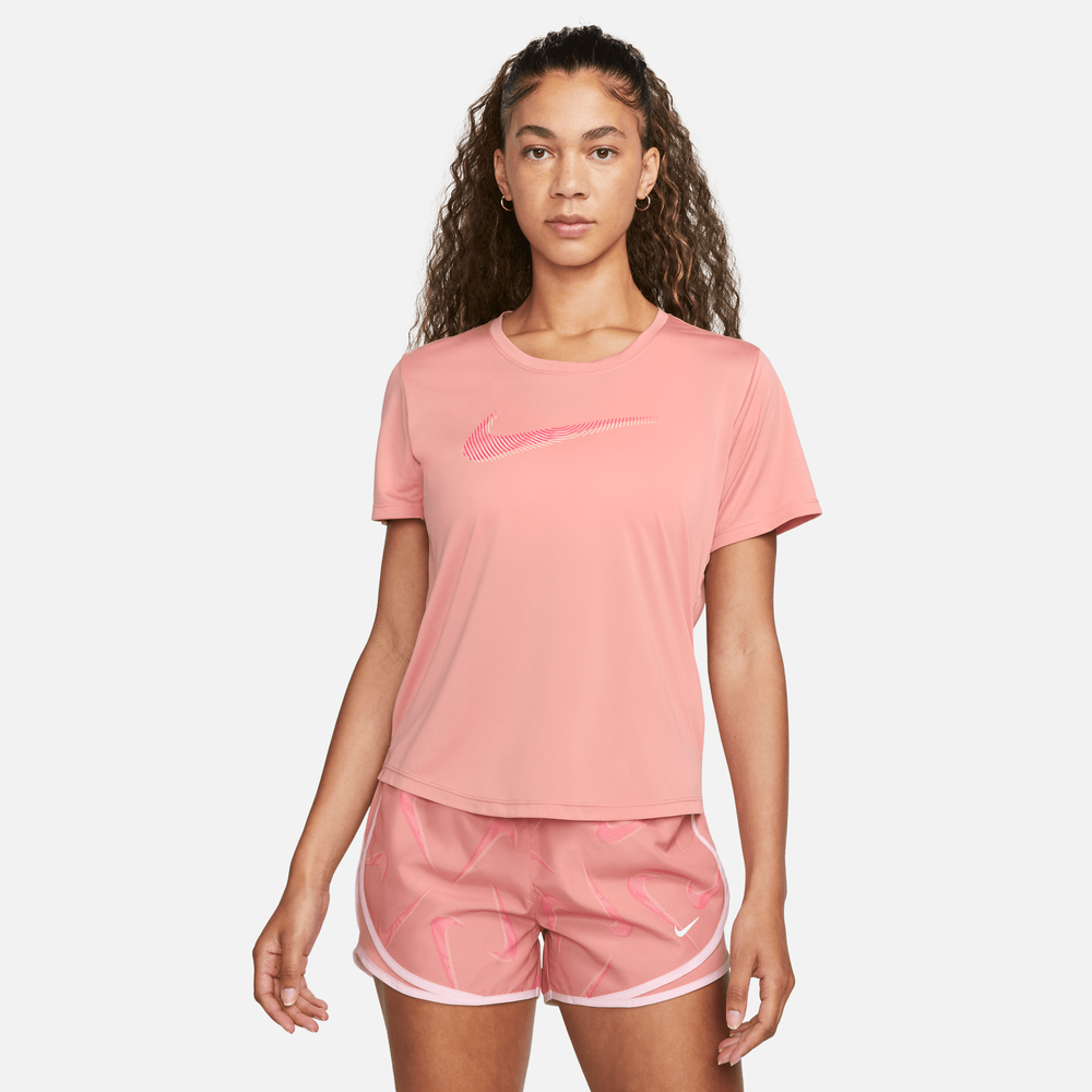 Nike Dri-FIT Swoosh Kurzarm-Laufoberteil für Damen