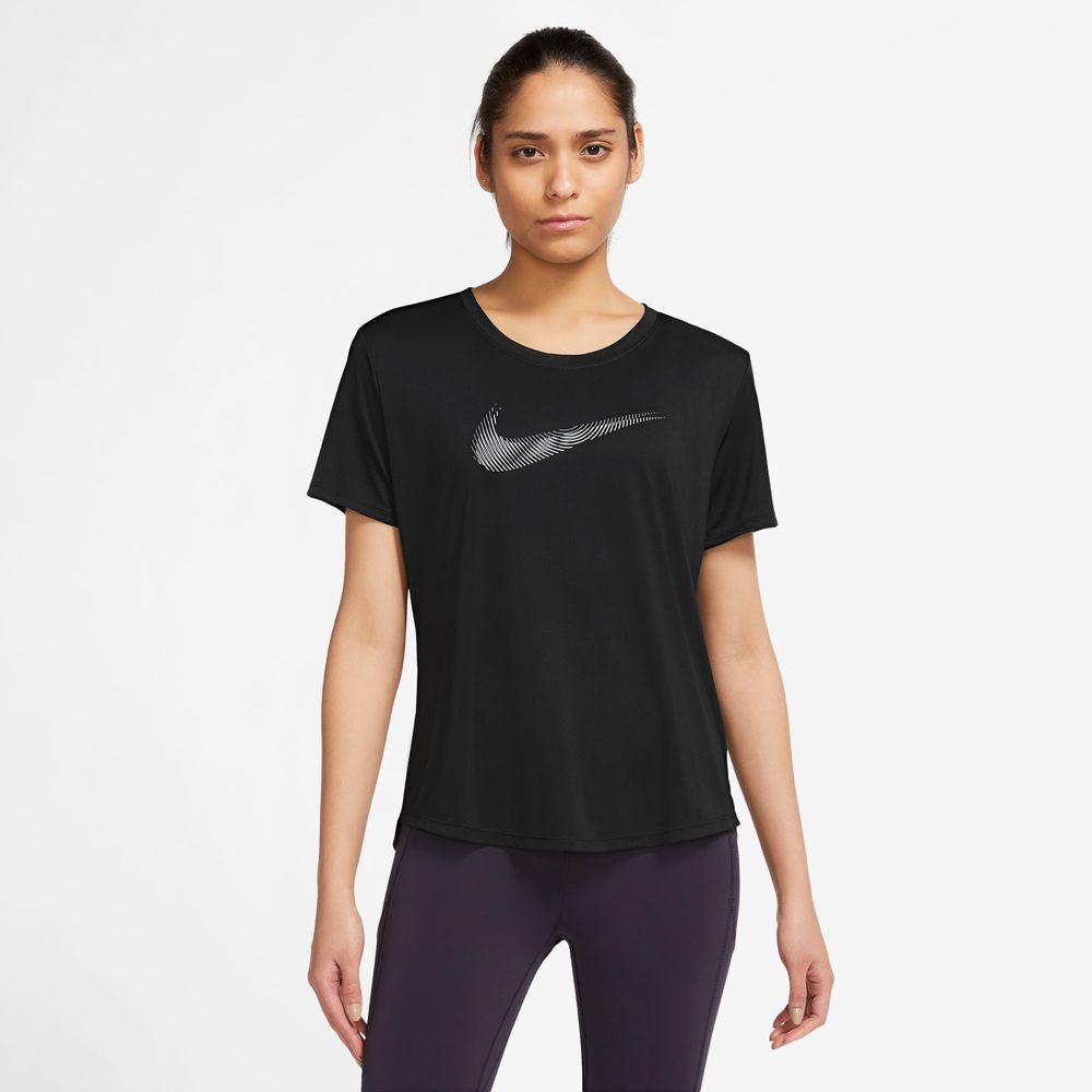 Nike Dri-FIT Swoosh Kurzarm-Laufoberteil für Damen