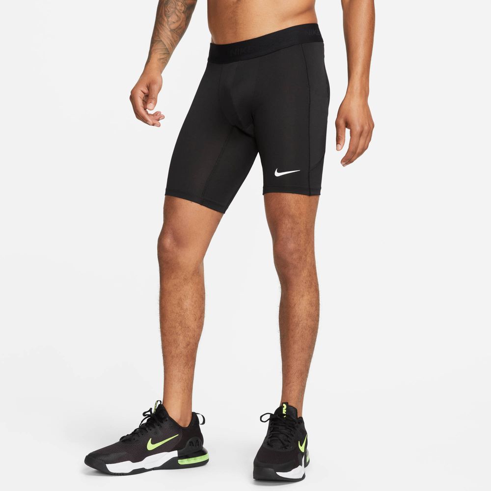 Nike Pro Lange Dri-FIT Fitnessshorts für Herren - Black / White