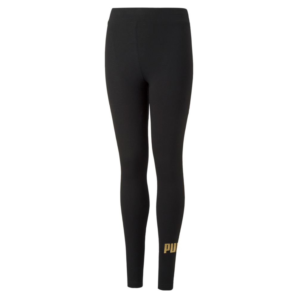 Puma Ess Logo Leggings G - puma black-gold