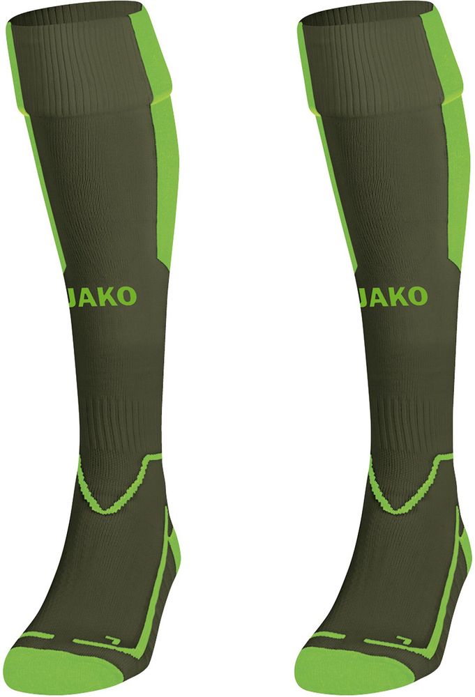 Jako Stutzenstrumpf Lazio - khaki/neongrün