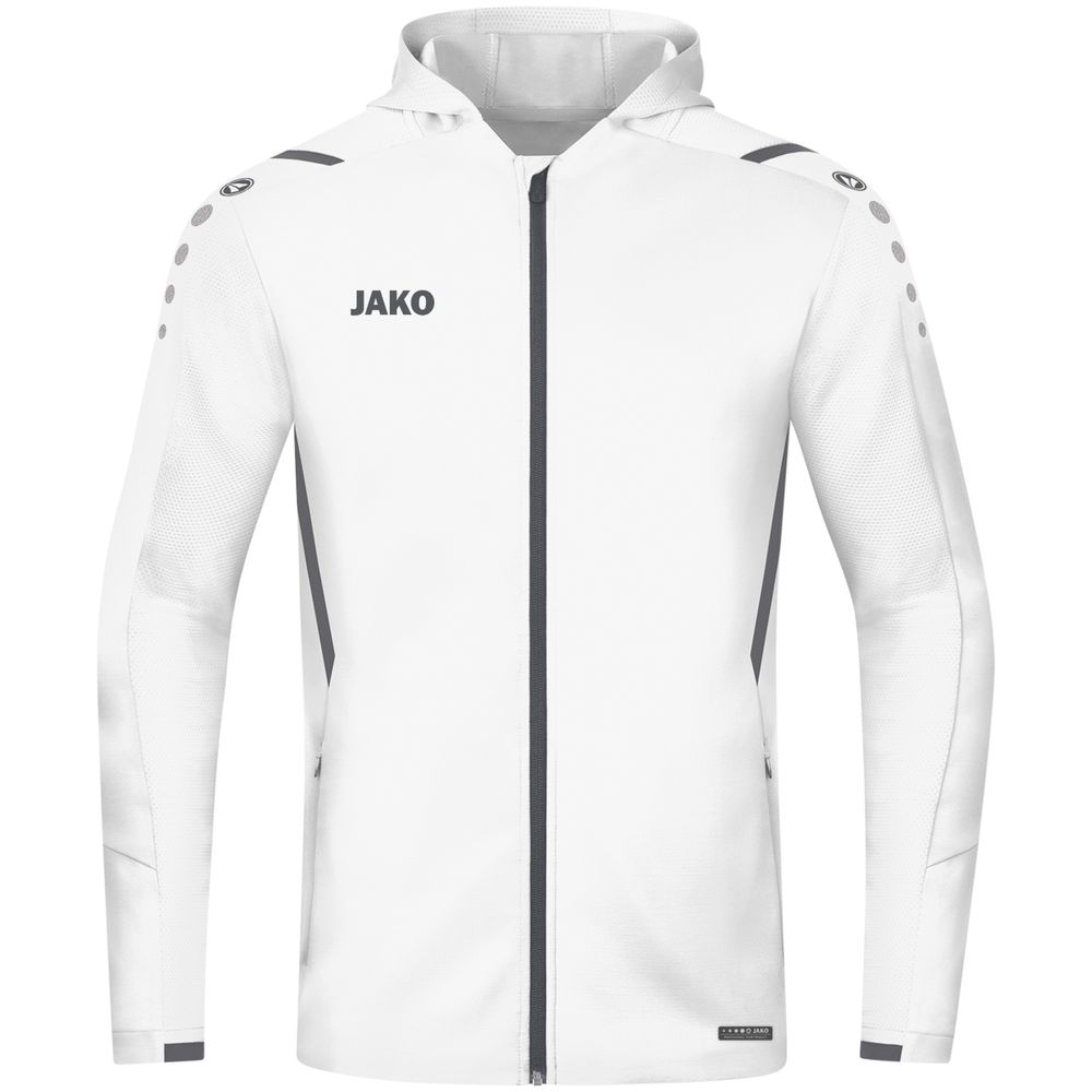 Jako Trainingsjacke Challenge Mit Kapuze - weiß/anthra light