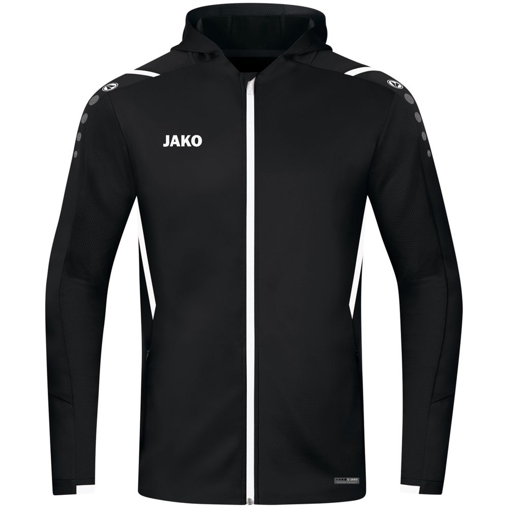 Jako Trainingsjacke Challenge Mit Kapuze - schwarz/weiß
