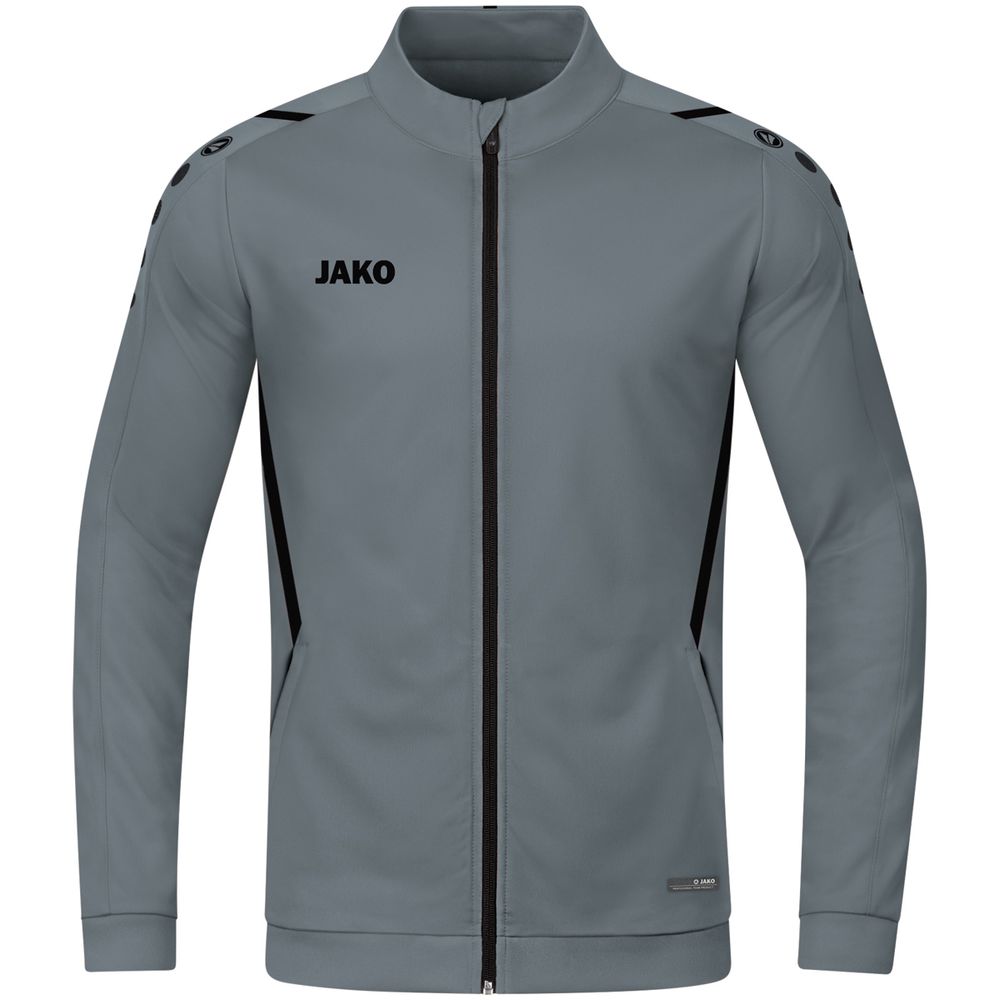 Jako Polyesterjacke Challenge - steingrau/schwarz