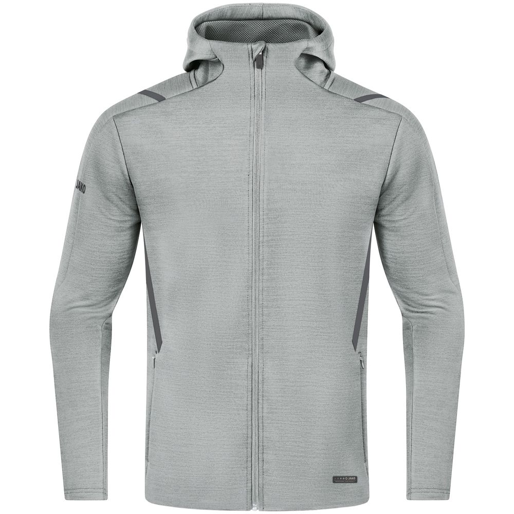 Jako Freizeitjacke Challenge Mit Kapuze - hellgrau meliert/anthra light
