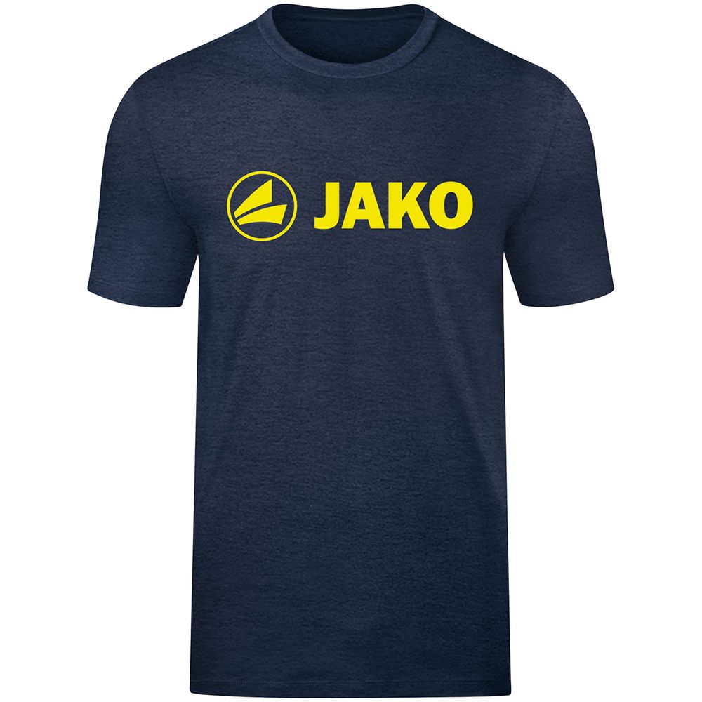 Jako T-Shirt Promo - marine meliert/neongelb