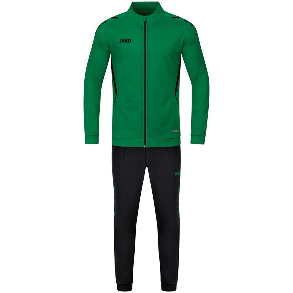 Jako Trainingsanzug Polyester Challenge - sportgrün/schwarz