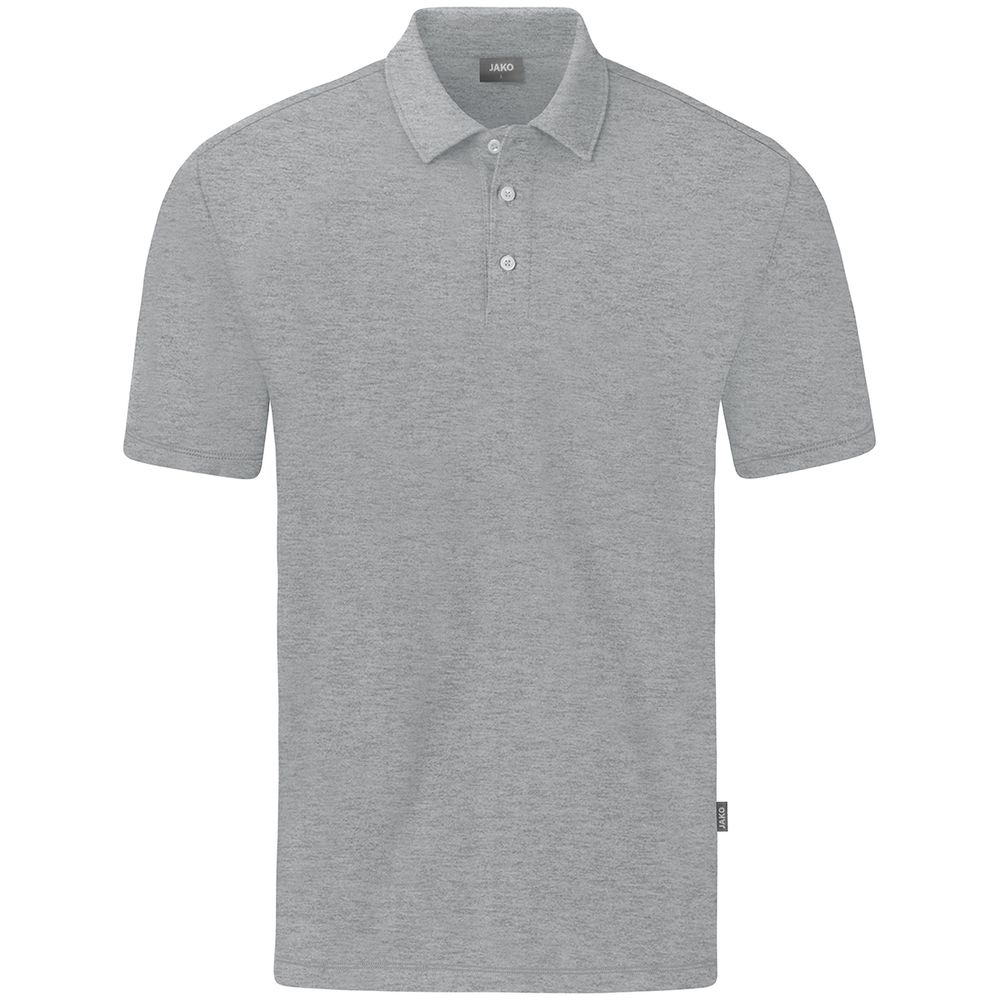 Jako Polo Organic Stretch - hellgrau meliert