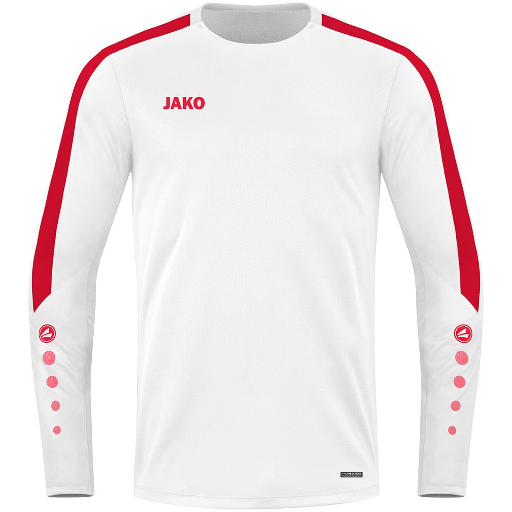 Jako Sweat Power - weiß/rot