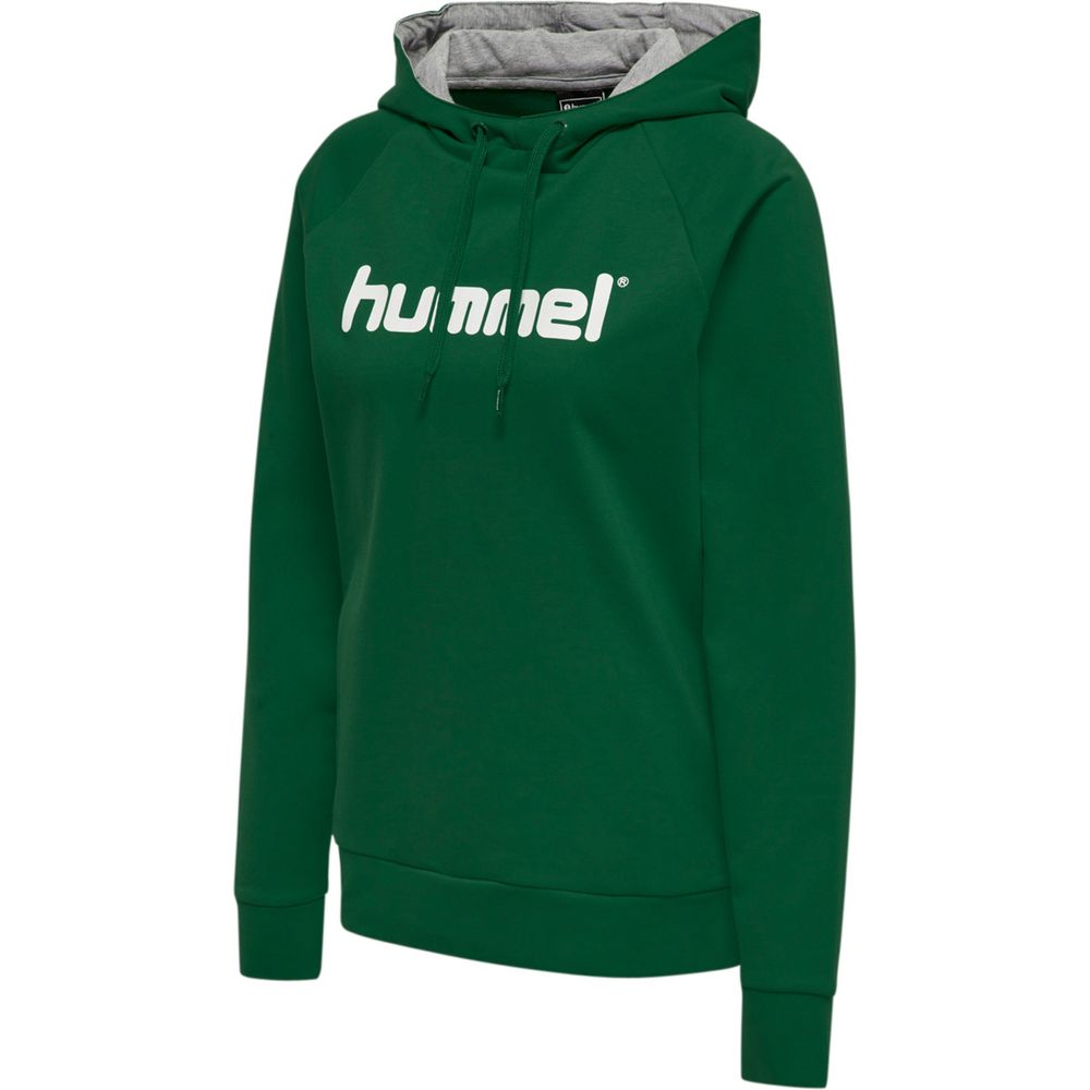 Hummel Hmlgo Cotton Logo Hoodie Woman - evergreen