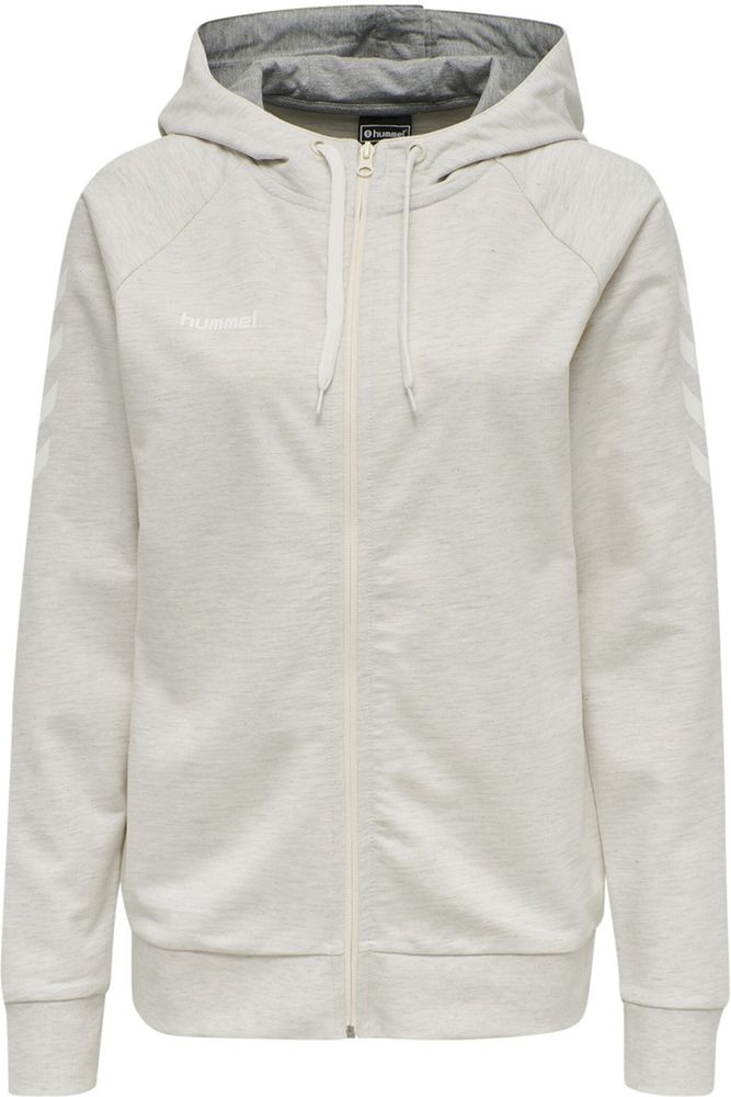 Hummel Hmlgo Cotton Zip Hoodie Woman - egret melange