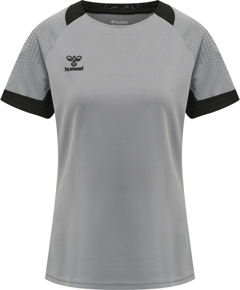 Hummel Hmllead S/S Poly Jersey Women - grey melange