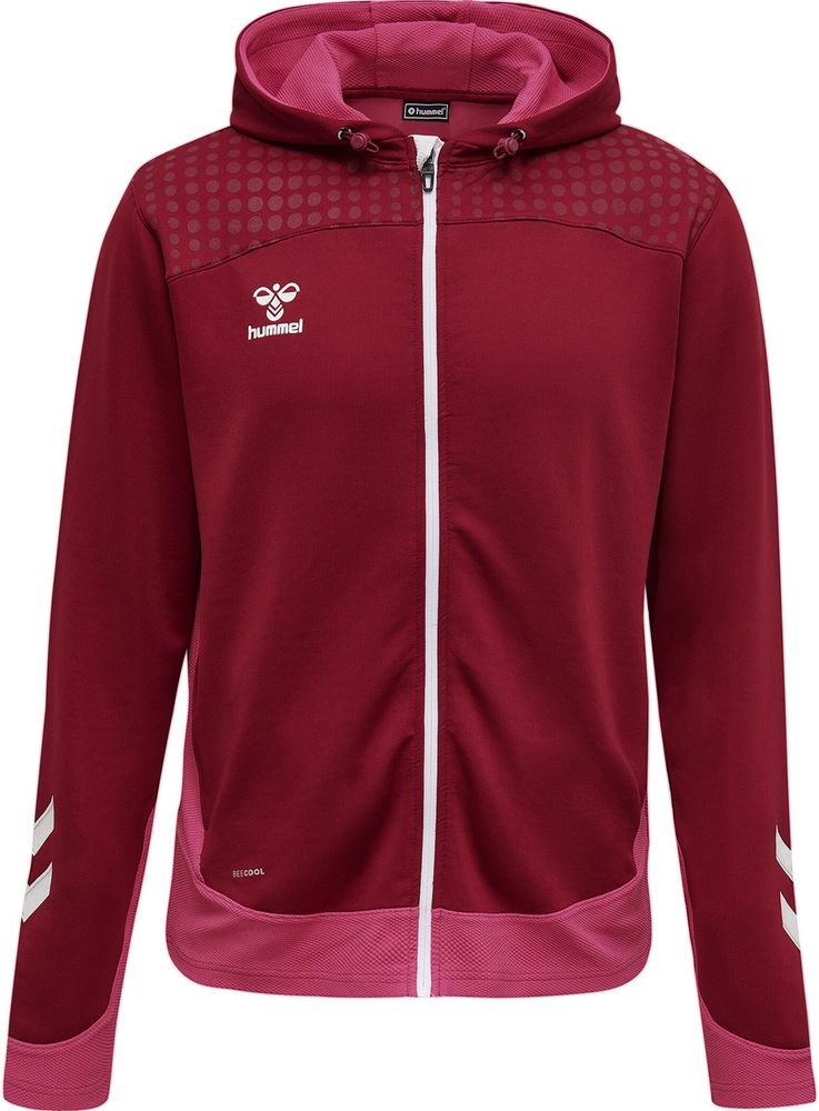 Hummel Hmllead Zip Poly Hoodie Kids - biking red