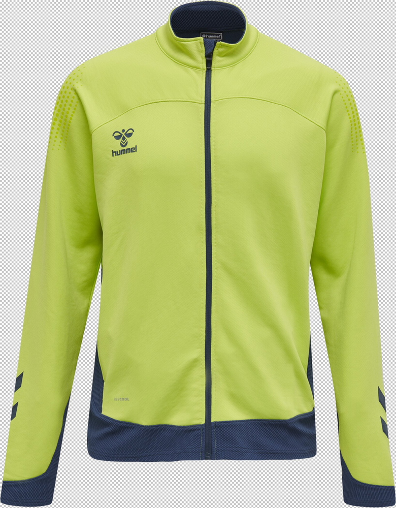 Hummel Hmllead Poly Zip Jacket - lime punch