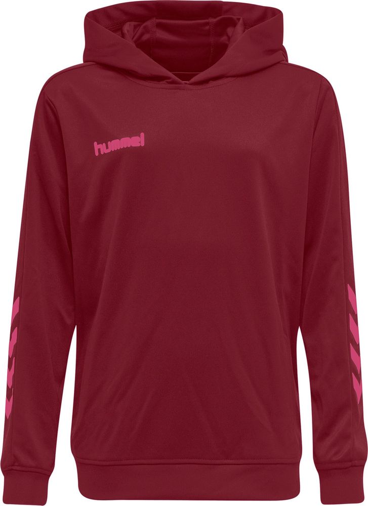 Hummel Hmlpromo Poly Hoodie - biking red/raspberry sorbet
