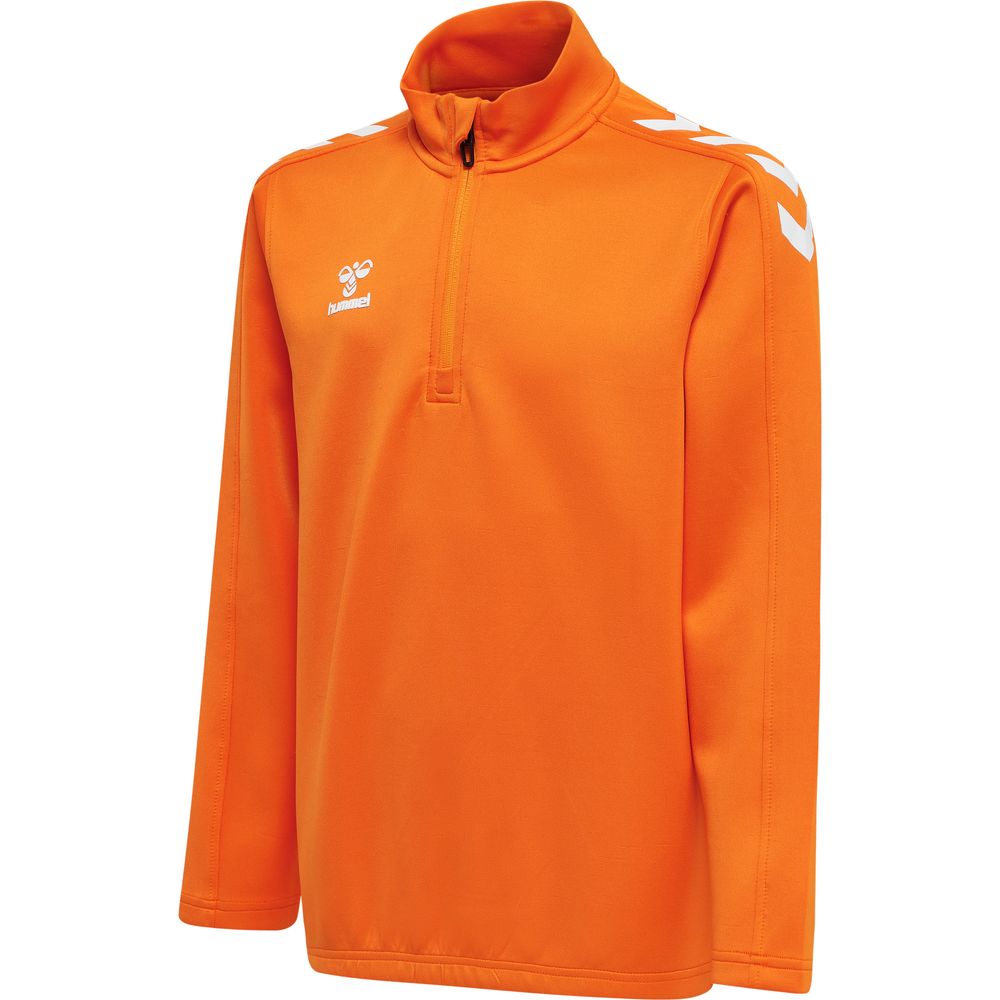 Hummel Hmlcore Xk Half Zip Poly Sweat Kids - orange tiger