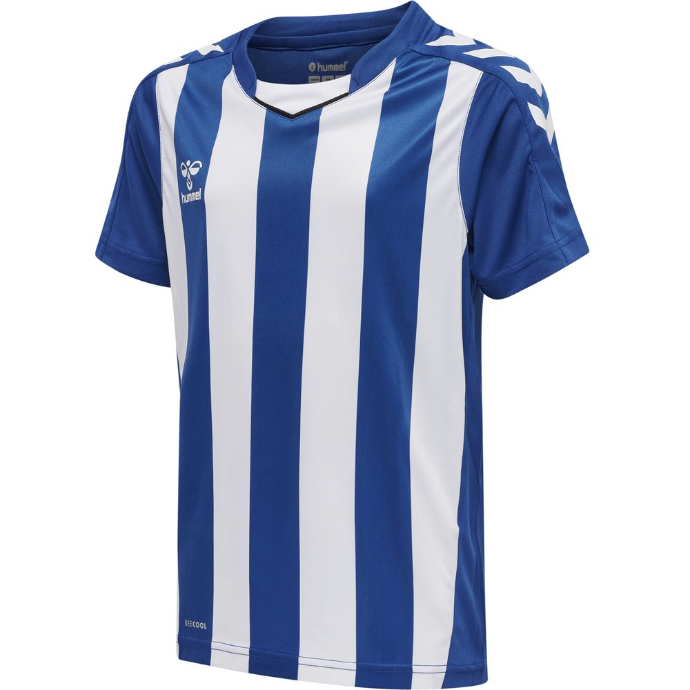 Hummel Hmlcore Xk Striped Jersey Kids S/S - true blue/white