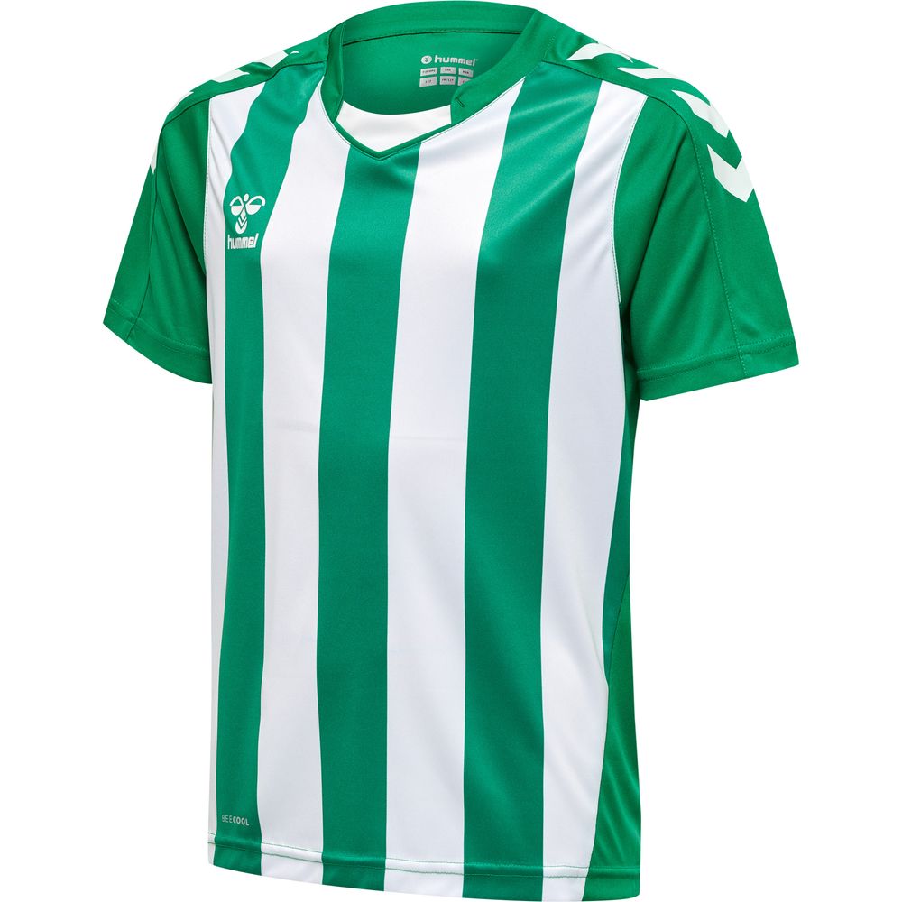 Hummel Hmlcore Xk Striped Jersey Kids S/S - jelly bean/white