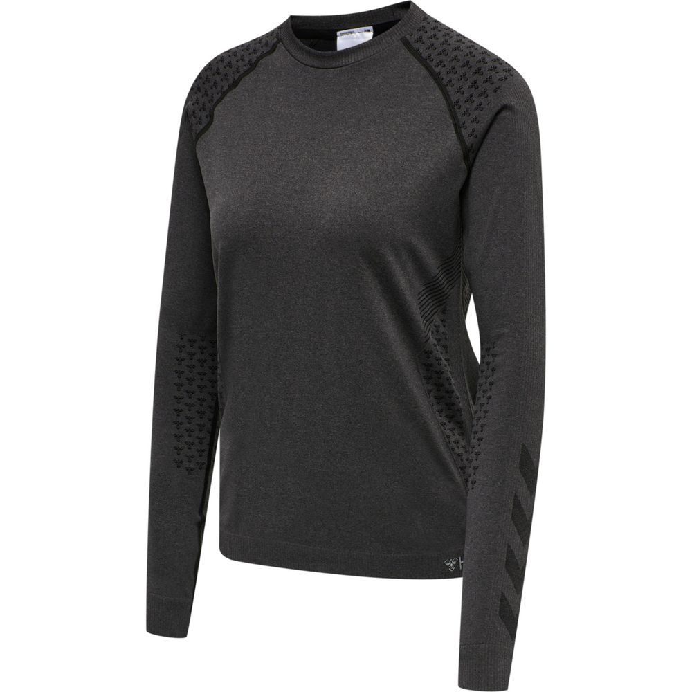 Hummel Hmlci Seamless T-Shirt L/S - black melange