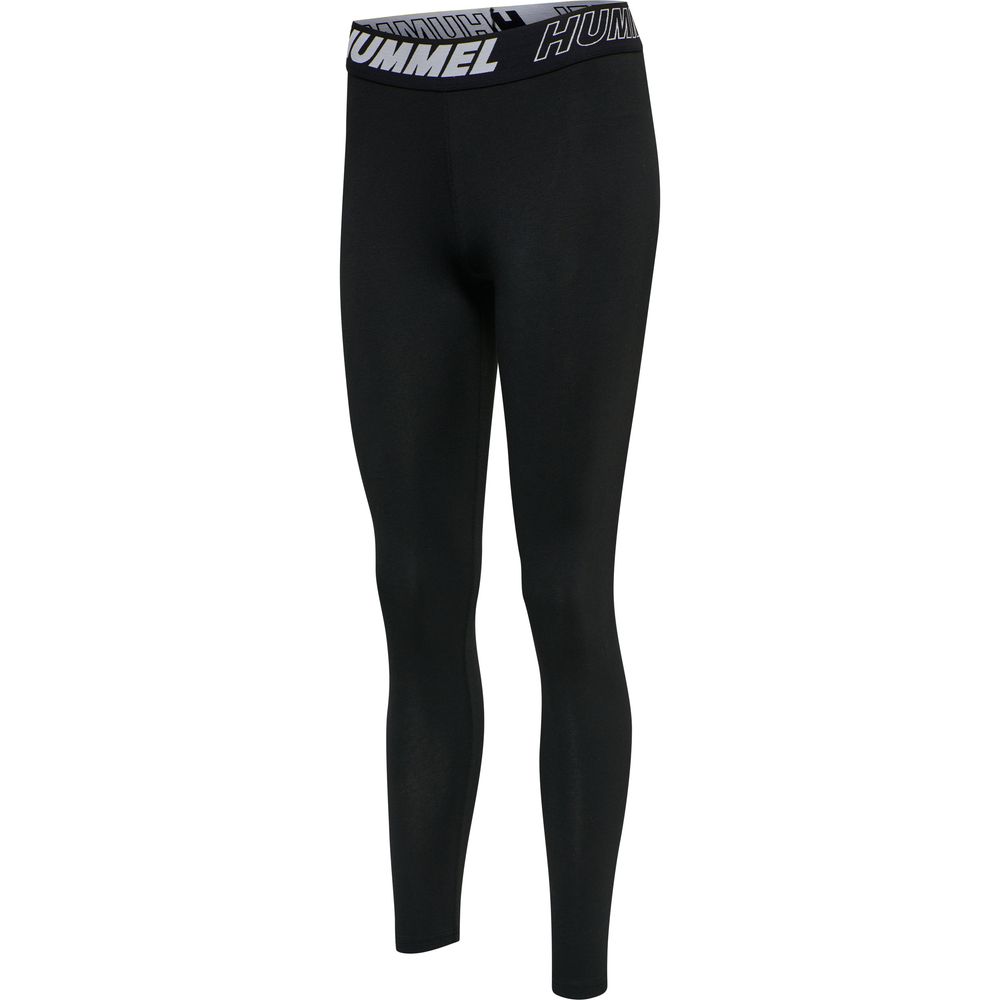 Hummel Hmlte Maja Mid Waist Cotton Tights - black