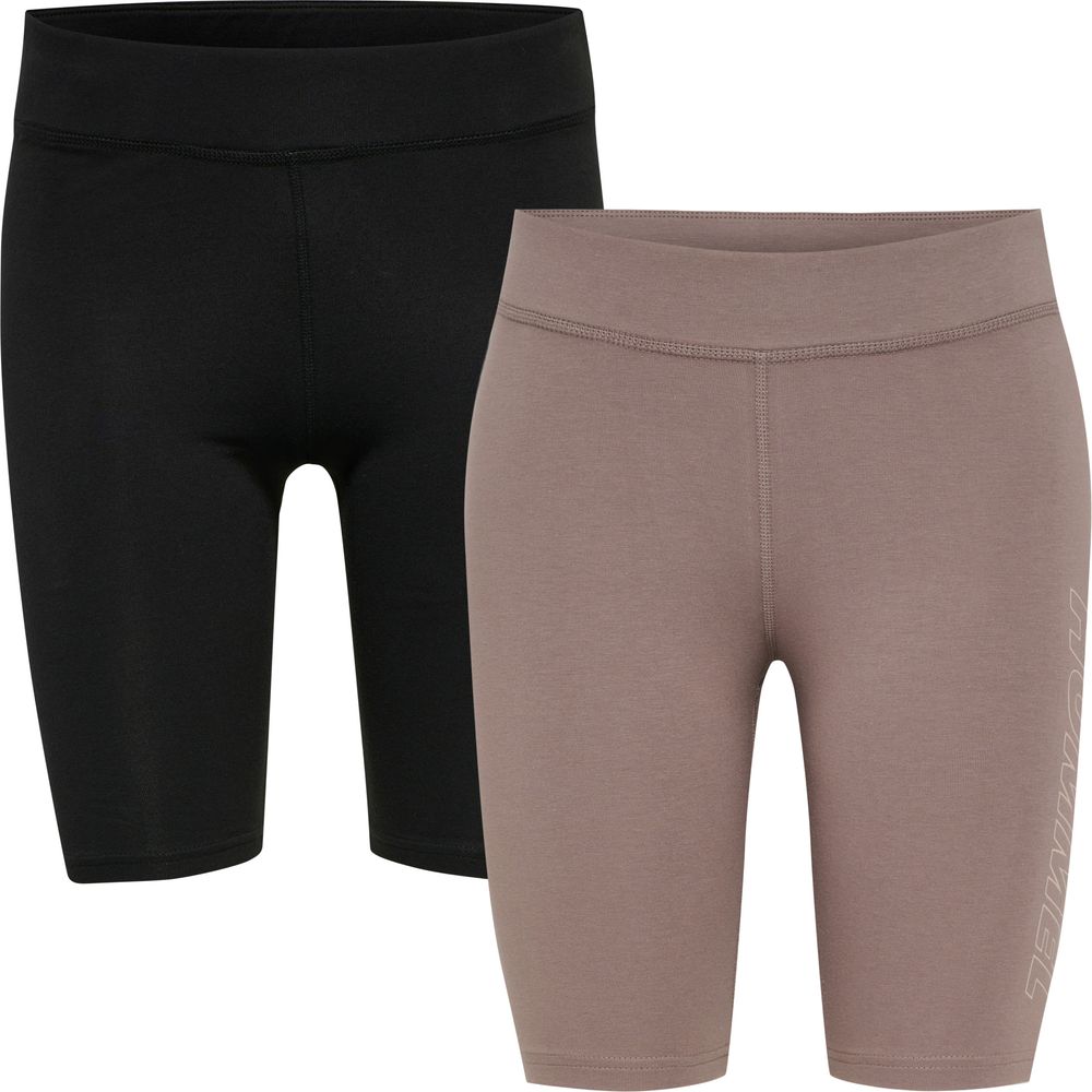 Hummel Hmlte Maja 2-Pack Mw C Tight Shorts - black/driftwood