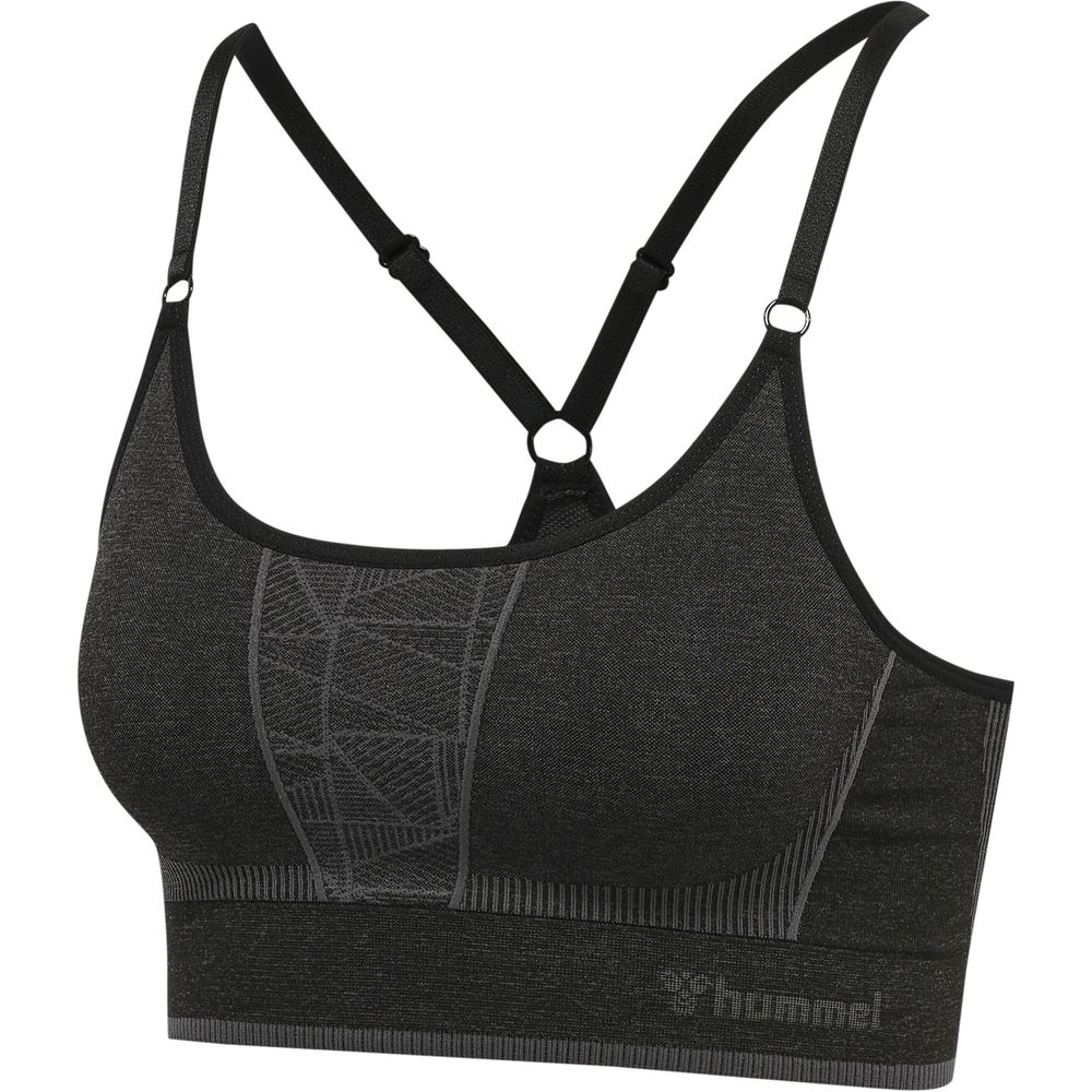 Hummel Hmlmt Energy Seamless Sports Top - black/asphalt melange