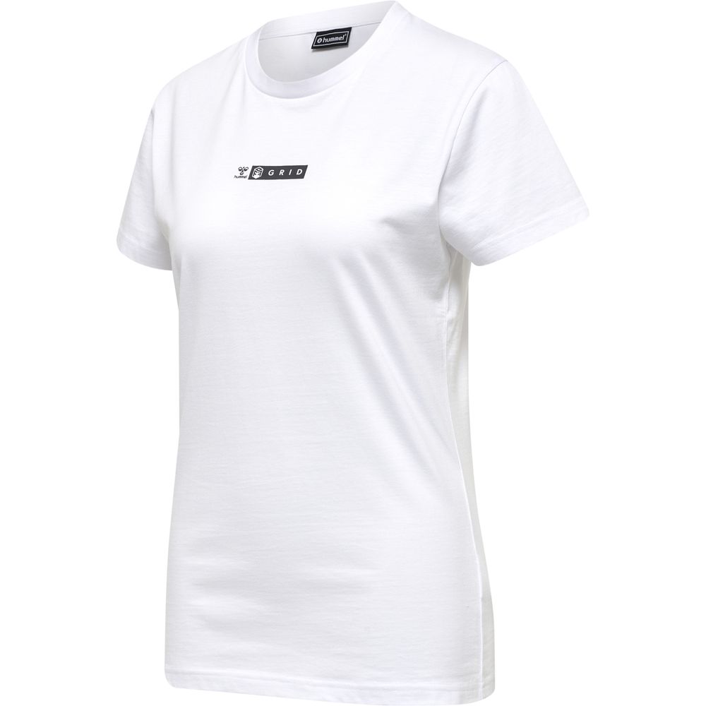 Hummel Hmloffgrid Tee S/S Wo - white/forged iron
