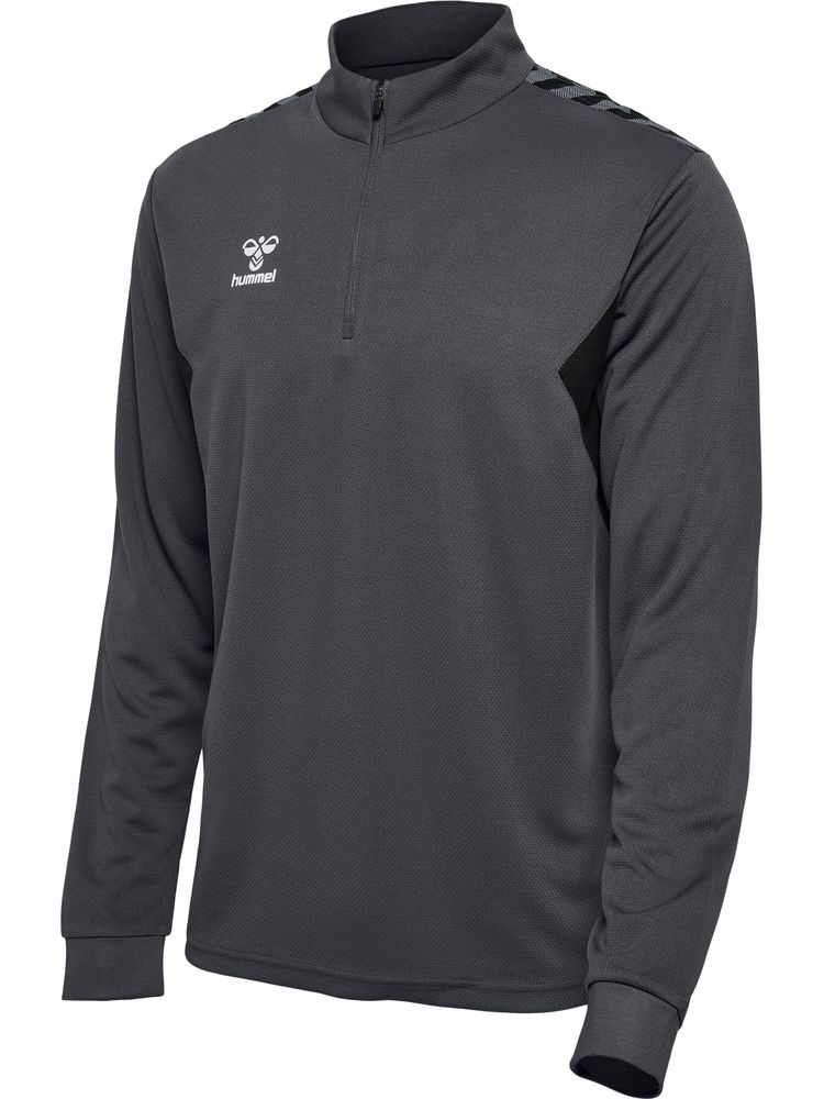 Hummel Hmlauthentic Half Zip Sweat - asphalt