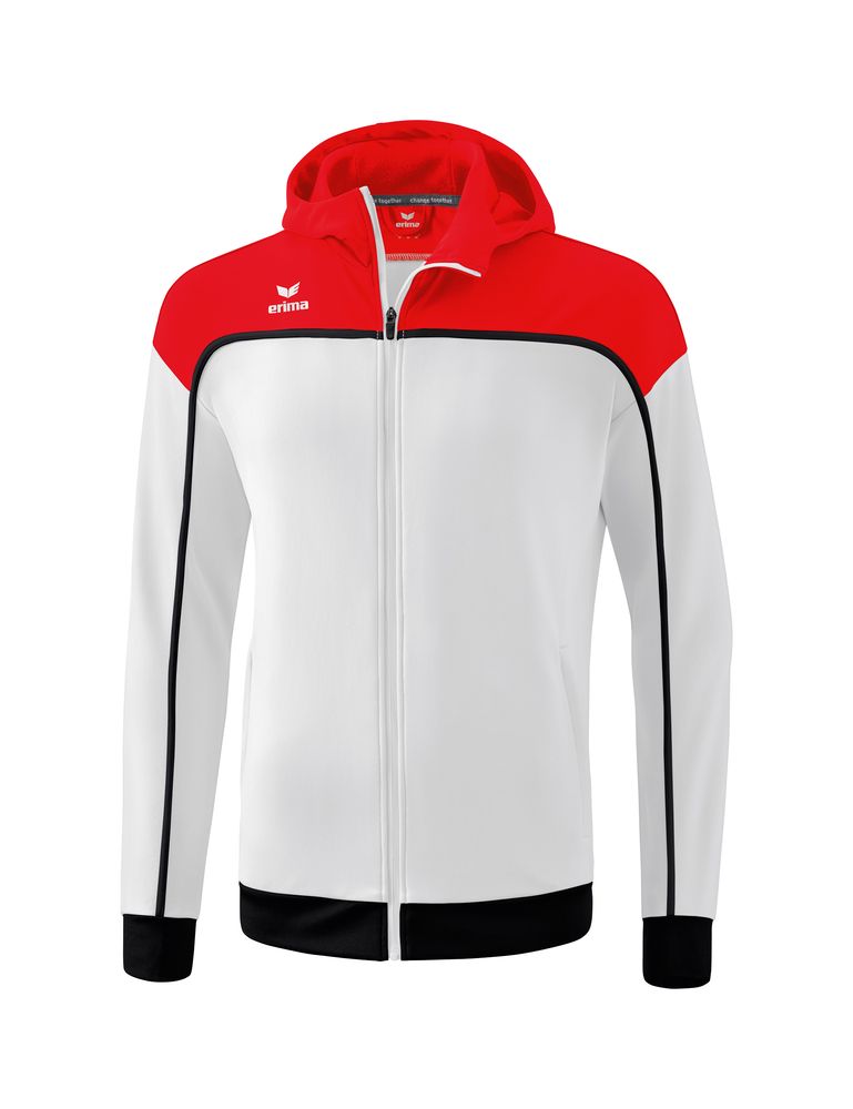 Erima Change Training Jacket With Hood - white/red/black