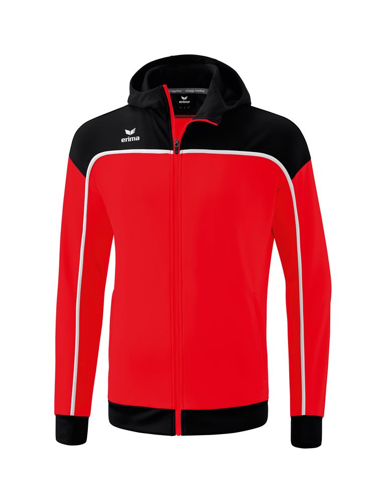 Erima Change Training Jacket With Hood - red/black/white