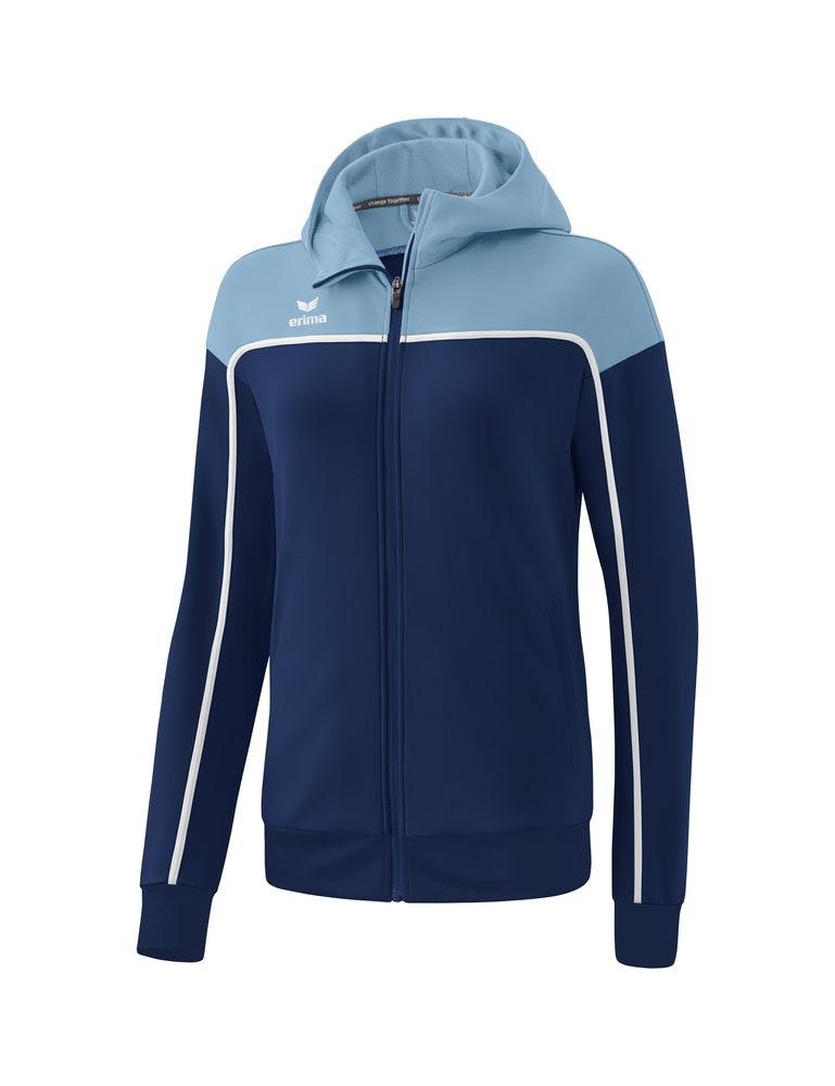 Erima Change Training Jacket With Hood - new navy/faded denim/white