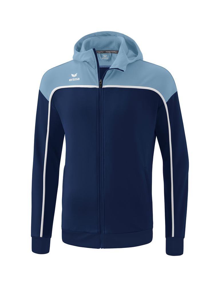 Erima Change Training Jacket With Hood - new navy/faded denim/white