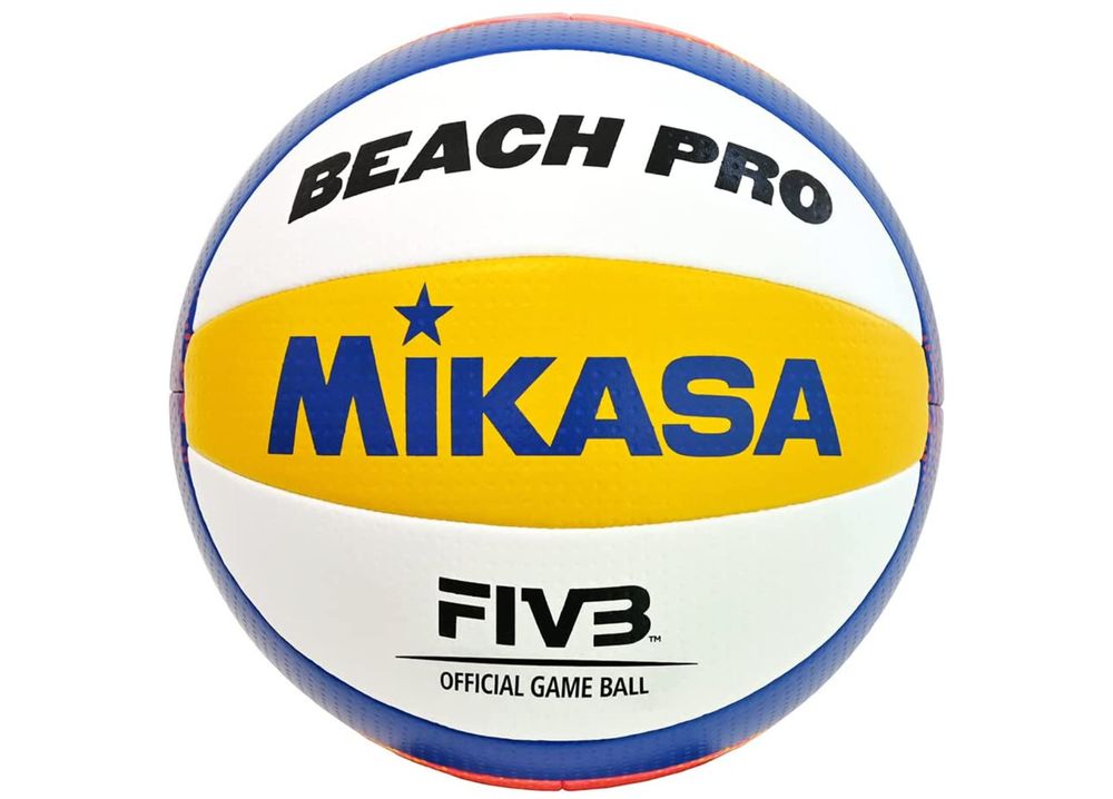 Mikasa Sports Beachvolleyball Beach Pro BV550C - Blau-Gelb-Rot
