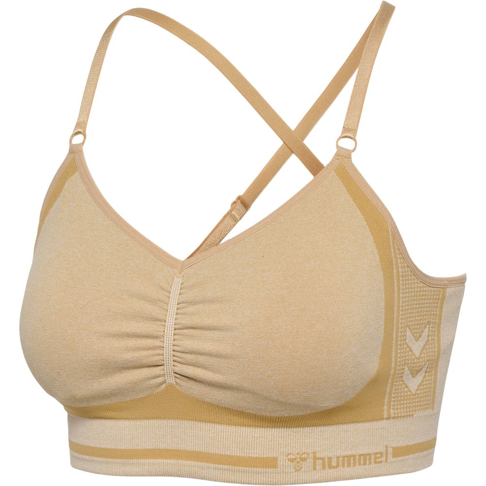 Hummel hmlMT LULU SEAMLESS SCRUNCH BRA - curds & whey melange