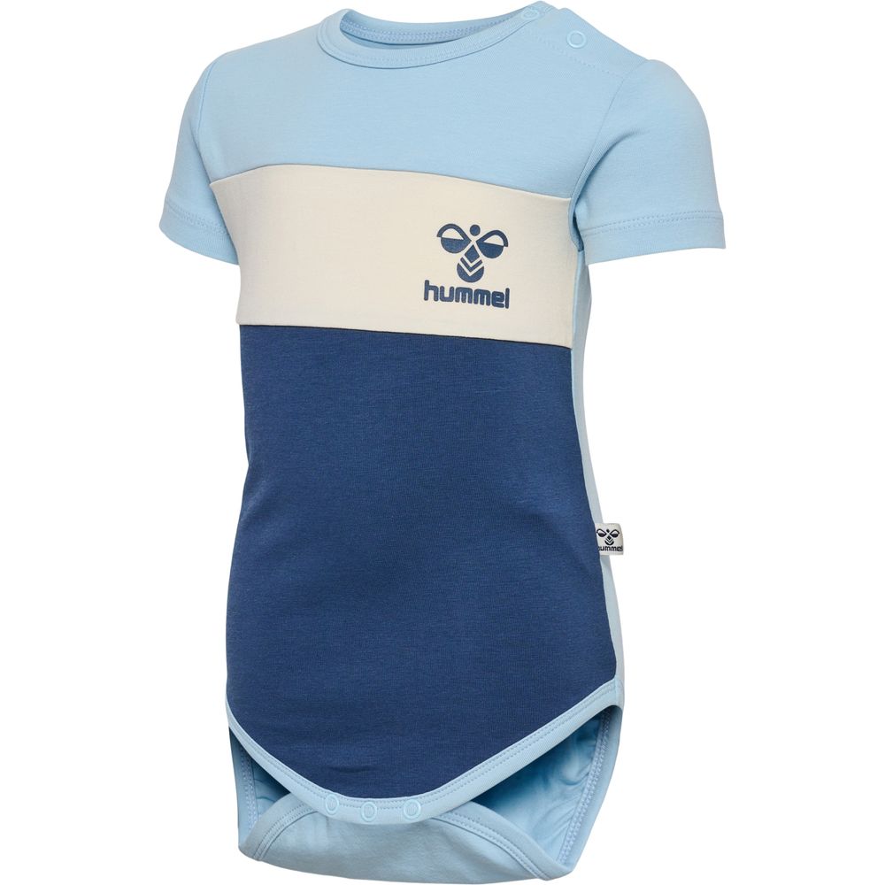 Hummel hmlHAPPY BLOCK BODY S/S - cerulean