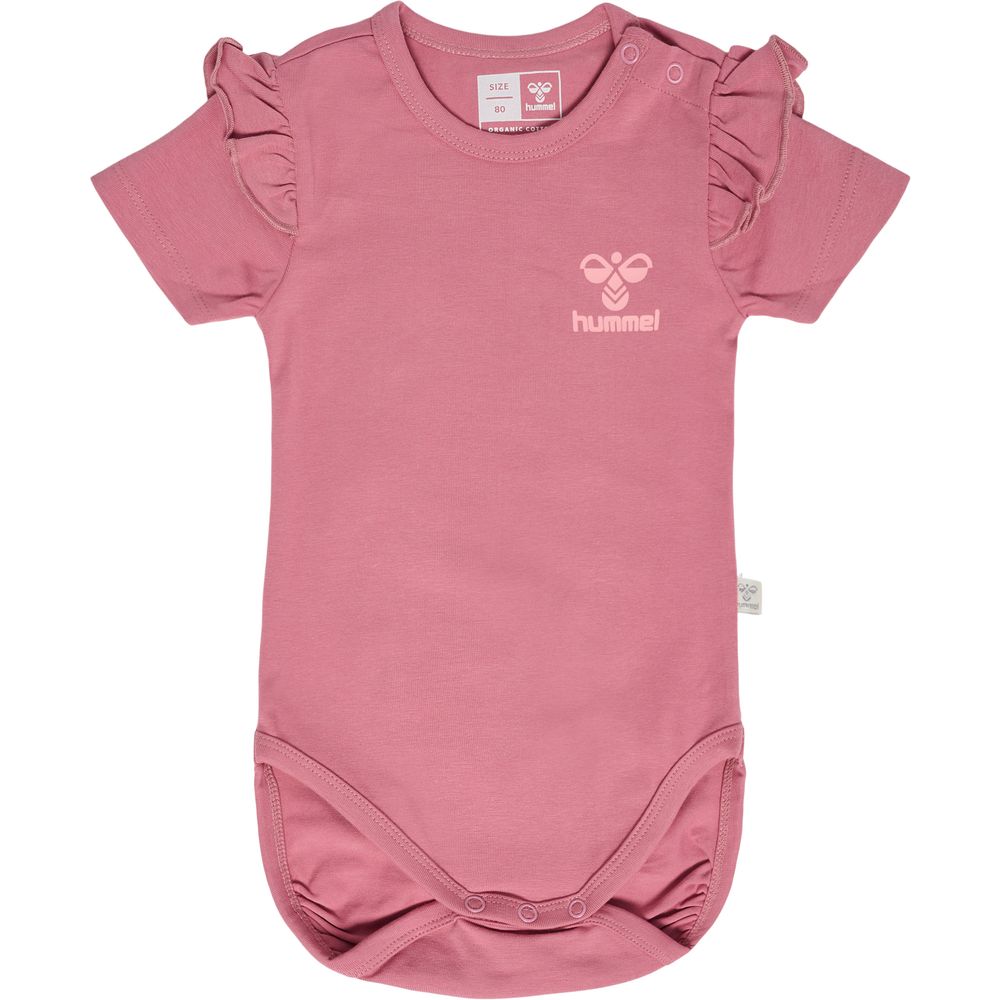 Hummel hmlTALYA RUFFLE BODY S/S - mesa rose