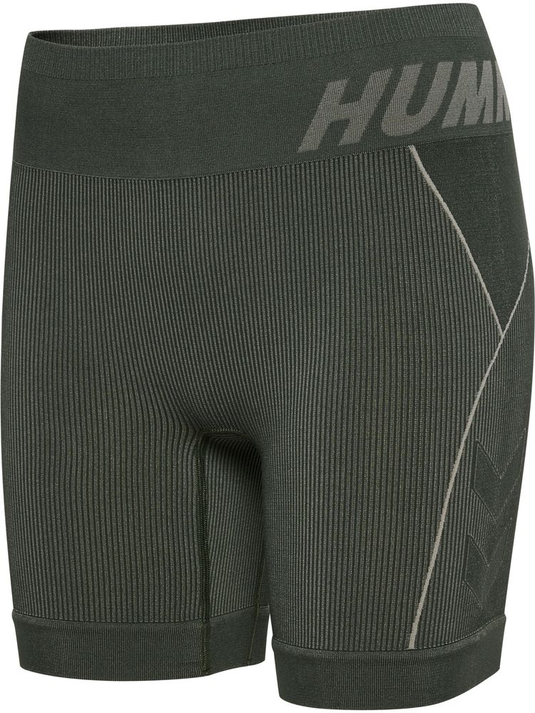 Hummel hmlTE CHRISTEL SEAMLESS SHORTS - climbing ivy/seagrass melange
