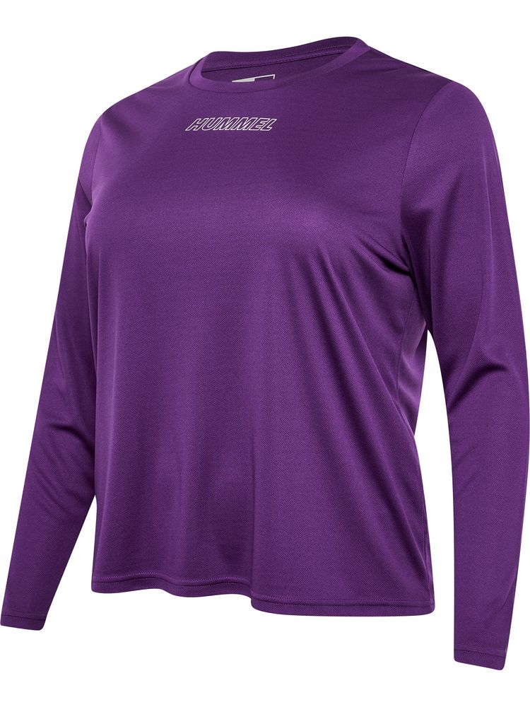 Hummel hmlTE CURVY T-SHIRT L/S PLUS - imperial purple
