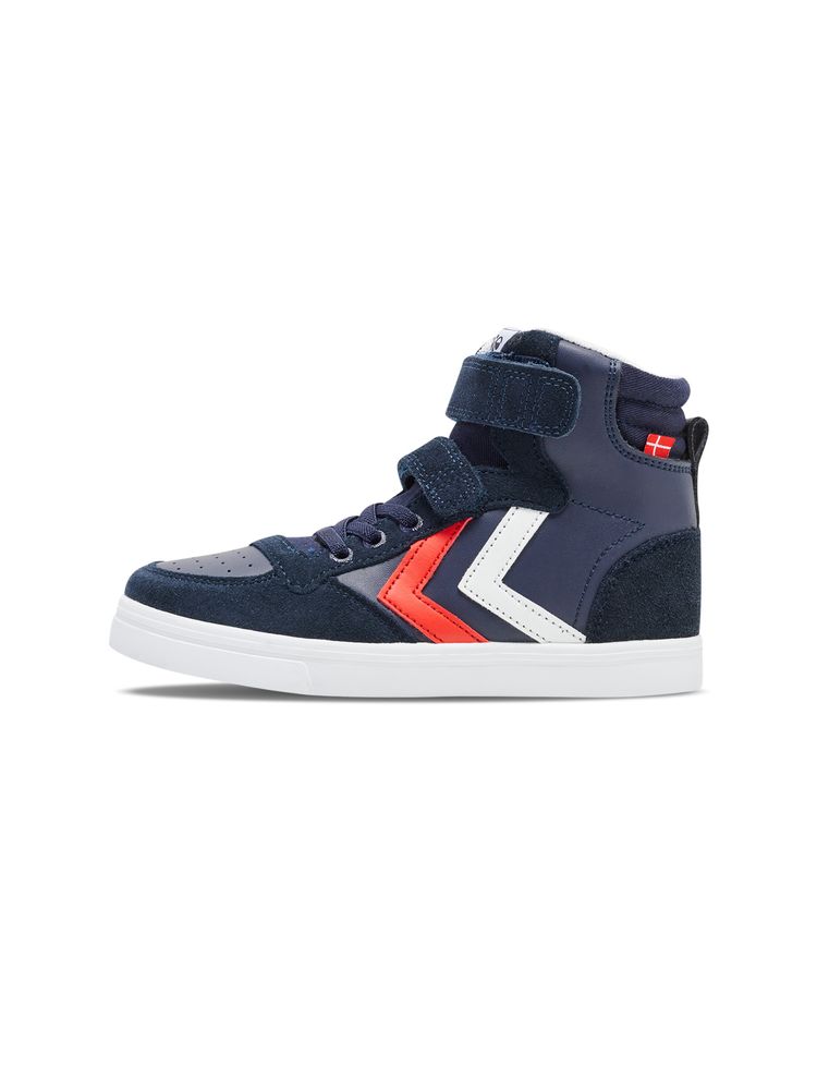 Hummel SLIMMER STADIL LEATHER HIGH JR - peacoat