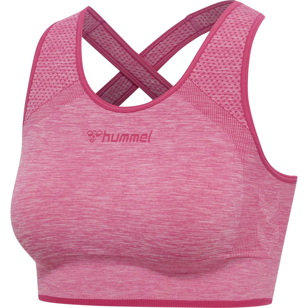 Hummel hmlMT UNA SEAMLESS SPORTS TOP - azalea pink melange