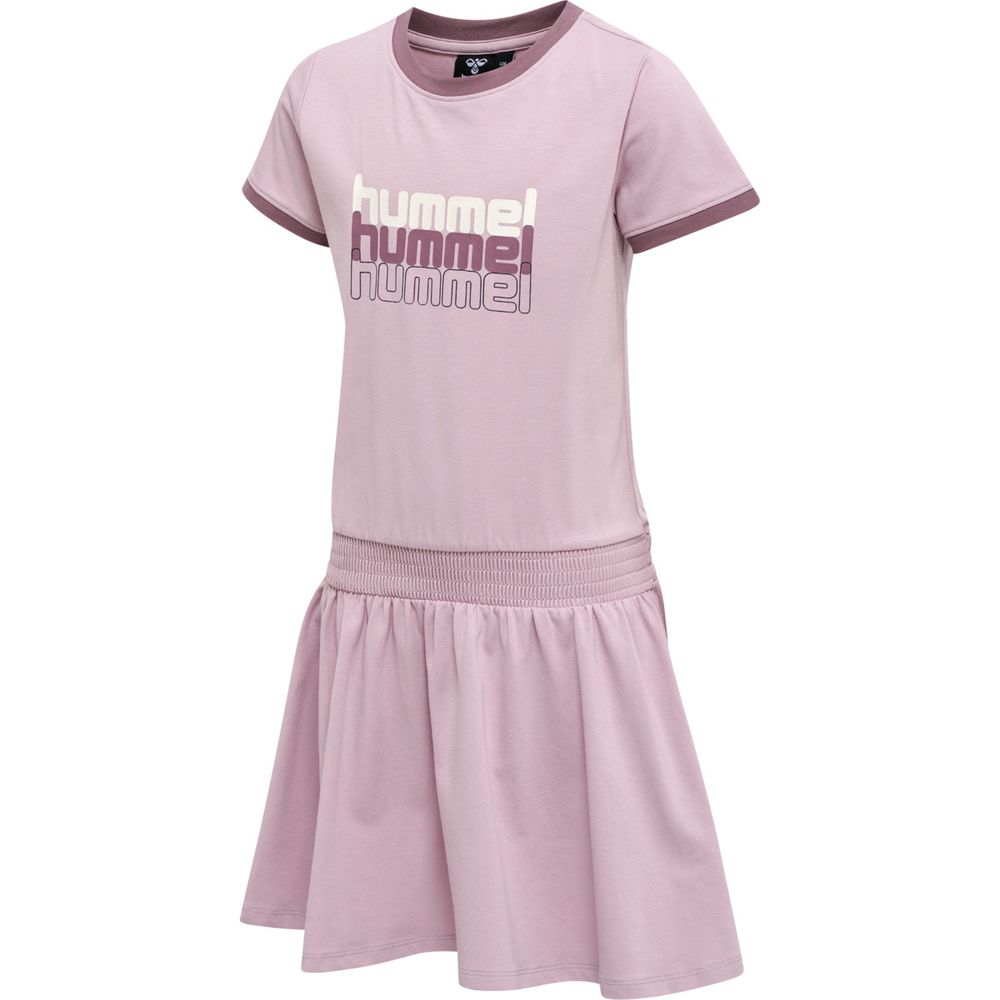 Hummel hmlCLOUD DRESS S/S - dawn pink