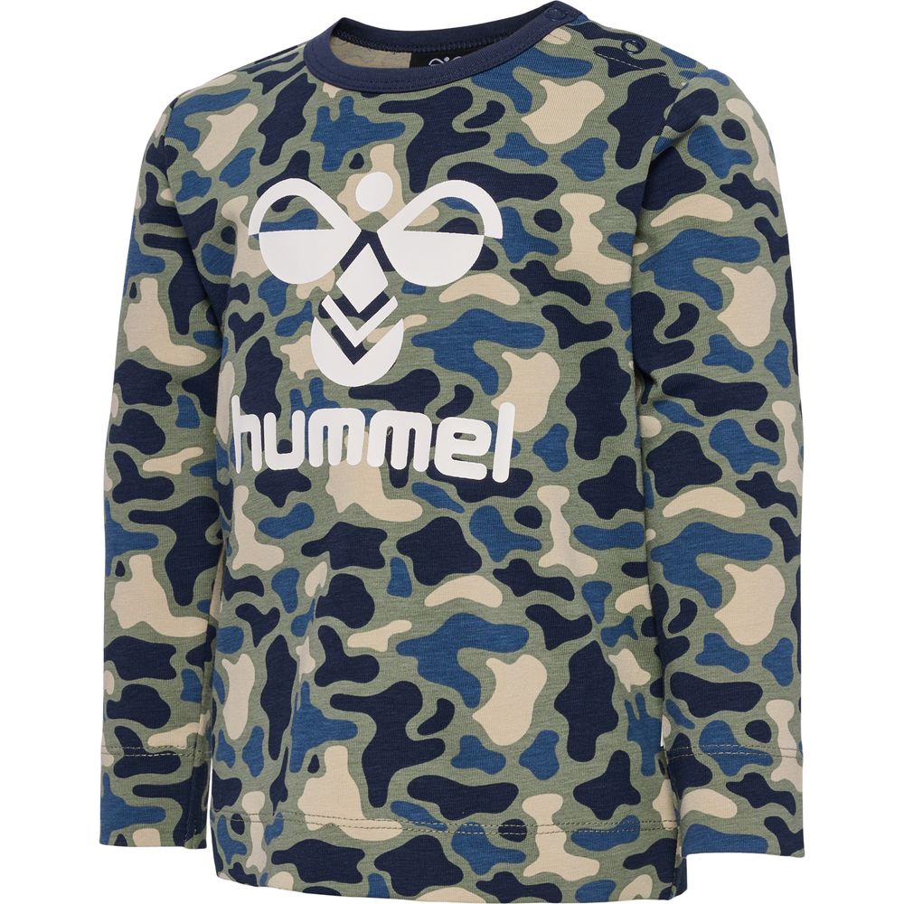Hummel hmlSTEEN AOP T-SHIRT L/S - vetiver